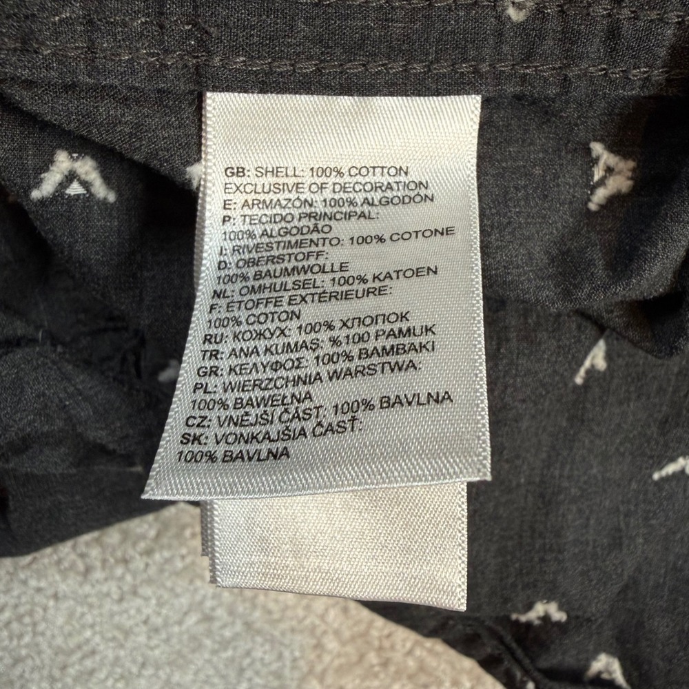 The North Face Button Down Shirt Men Large Grey Short Sleeve Tent Print - Picture 6 of 7
